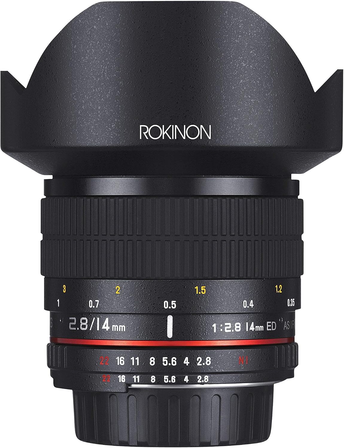 Rokinon 14mm f/2.8 IF ED UMC Ultra Wide Angle Fixed Lens w/ Built-in AE Chip for Nikon (Renewed)