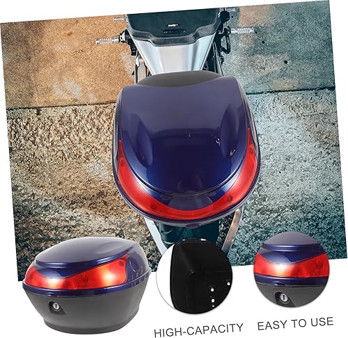 Miniatura 6 de Tronco de motocicleta caja trasera de coche eléctrico almacenamiento de equipaje duradero resistente a la intemperie fácil montaje