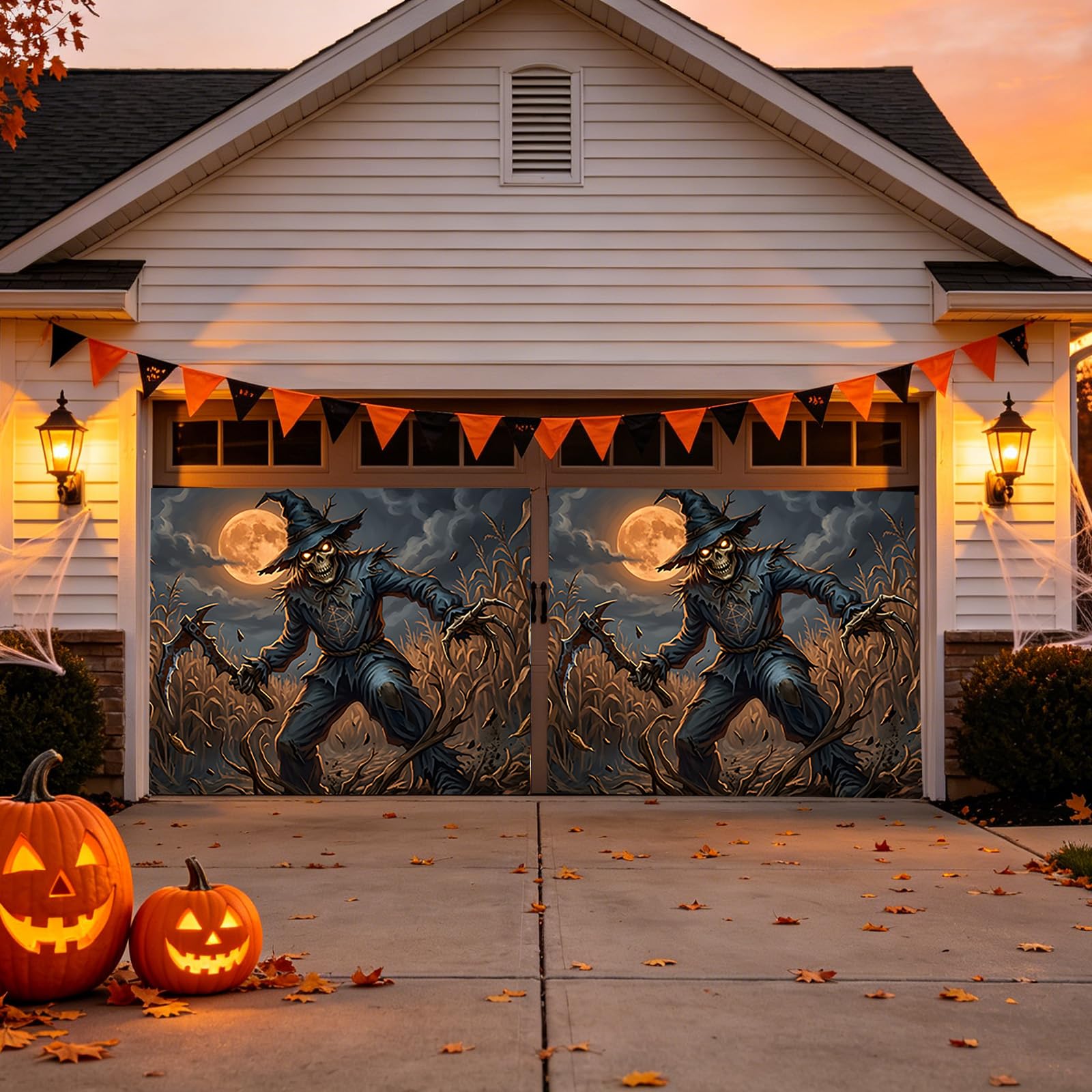 Halloween dekoracja horror impreza tło zewnętrzne do ogrodu