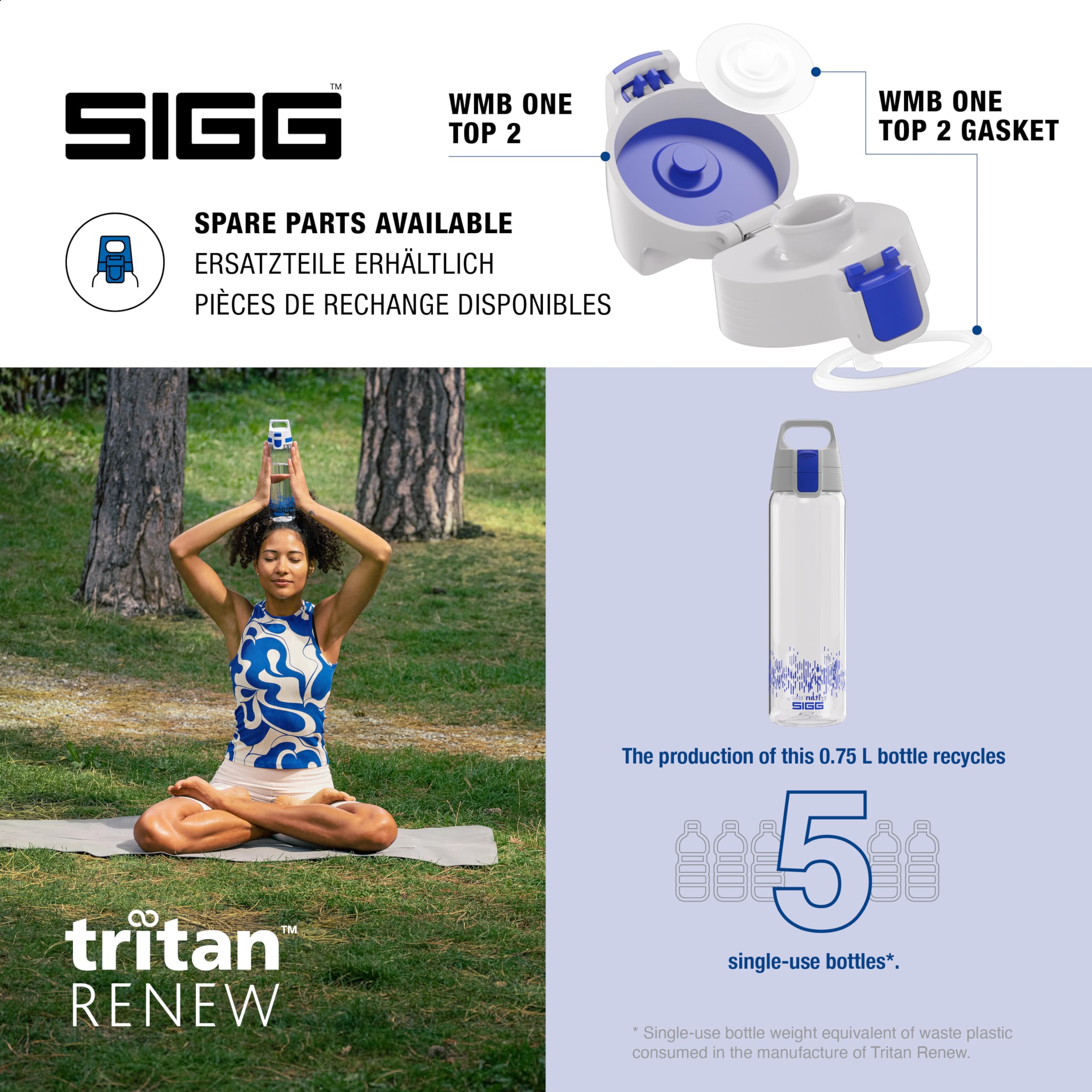 SIGG Renew Tritan Water Bottle - 25 Oz Clear BPA-Free Bottle For Soda & Water, Dishwasher Safe, With Fruit Infuser - View #8