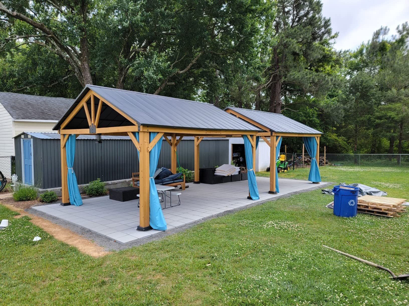 111/mo Finance Joyside Wood Gazebo 13 x 15 ft. Wood Patio Gazebo