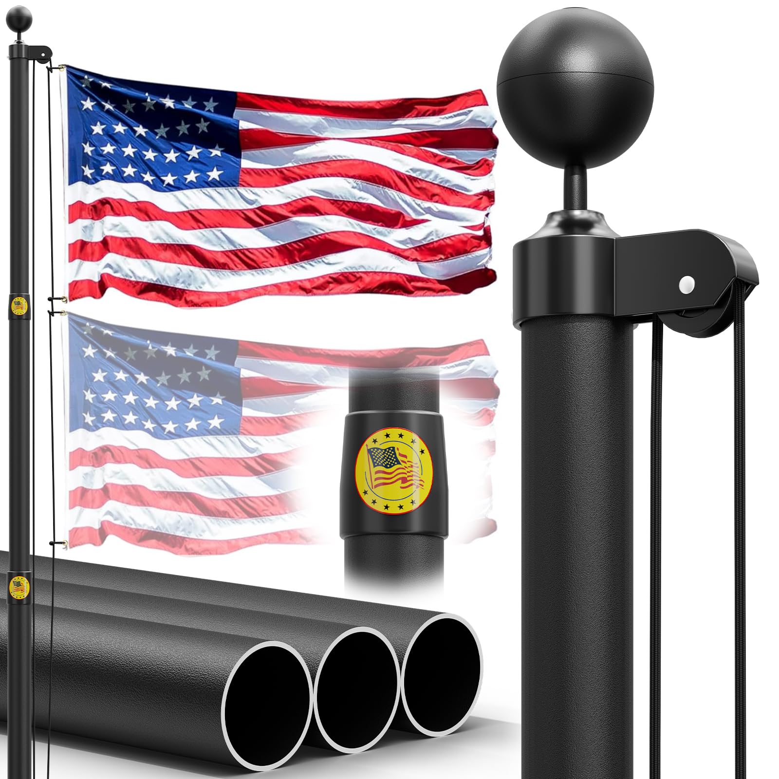 IIOPE 20FT Heavy Duty Flag Pole