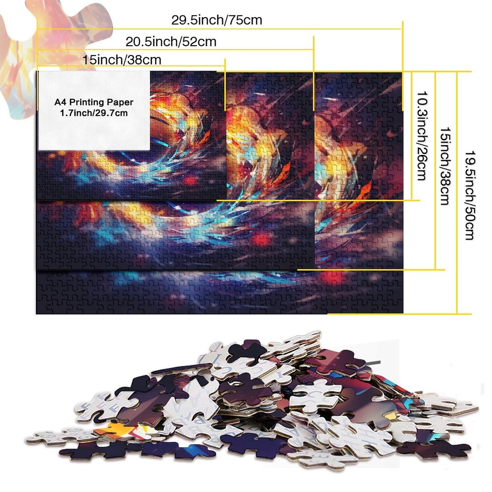 Puzzle, Bydło Dorośli Zabawa Śliczna Krowa Puzzle Gra Edukacyjna Zabawka Intelektualna Gra Zabawka Antystresowa/Style-2/1000Pcs (75X50Cm)