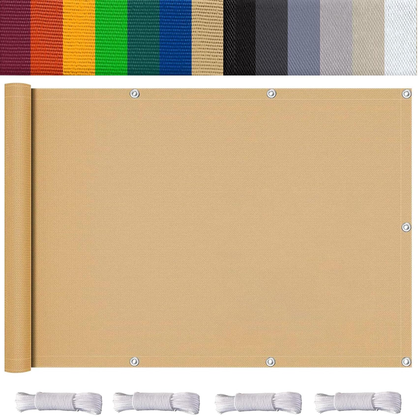 Toile D'Ombrage, 1.8 x 2.4 m Imperméable UV Protection,Rectangulaire, Toile Ombrage Imperméable,Voile Jardin, avec Oeillets, pour Jardin Terrasse Camping, Couleur Crème