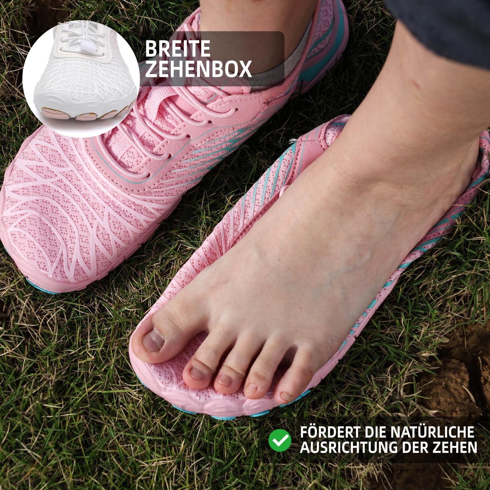 Chaussures Pieds Nus pour Femme - Chaussures Aquatiques saines et Confortables - Chaussures Aquatiques - Chaussures de Plage - Bout Large - Chaussures de Trail - Chaussures de Fitness
