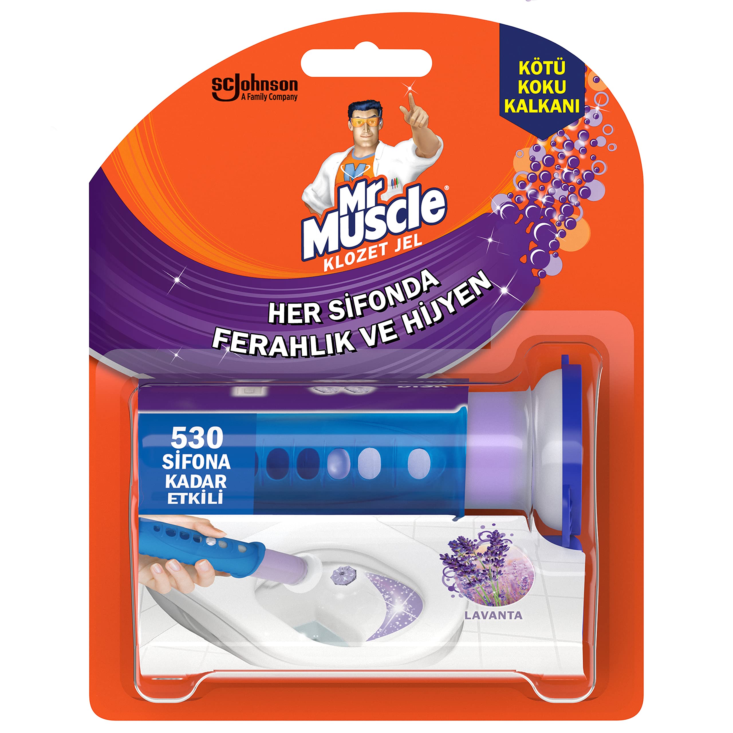 Mr Muscle Lavanta Kokulu Klozet Jeli (1 Tüp x 6 Jel Disk)