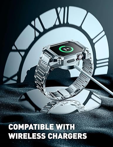 Miniatura 6 de SUPCASE Unicorn Beetle - Carcasa de acero con correa para Apple Watch Series 98SE27654SE (1.771.73 pulgadas), funda protectora resistente de metal