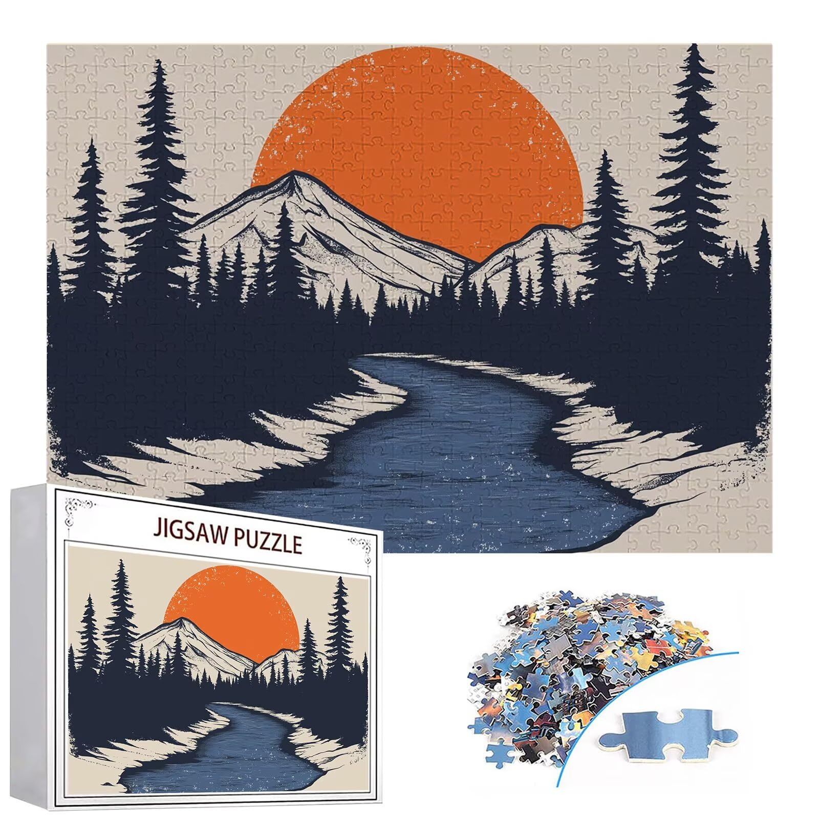Puzzle 3000 elementów puzzle góry dla dorosłych księżyc 122 x 81 cm Unikalne rzemiosło klasyczne 3D drewniane układanka do rodzinnych gier aktywnych, układanka do samodzielnego wykonania nawet do