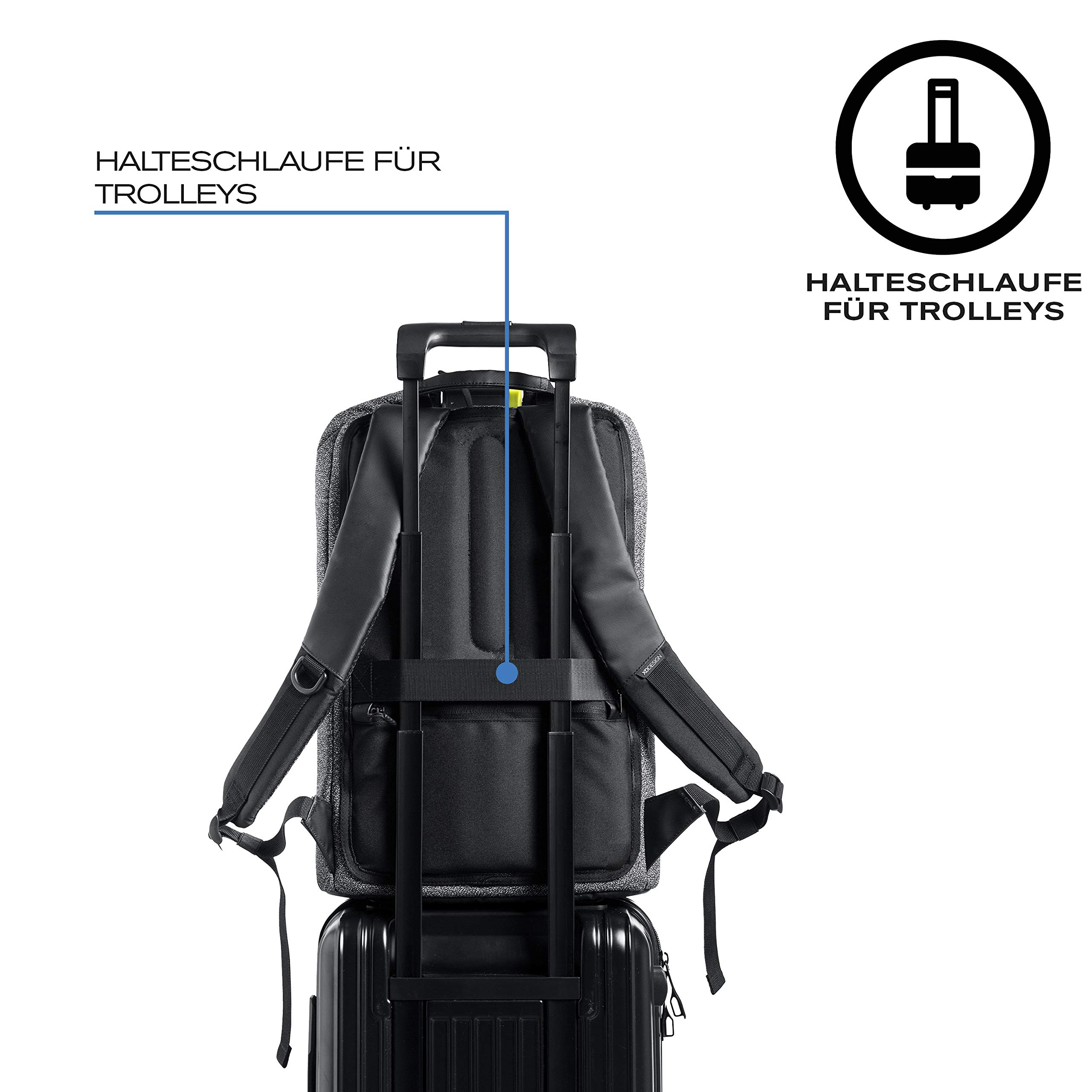 XD Design Urban Lite Anti-Diebstahl Rucksack Schwarz (Unisex Reisetasche)