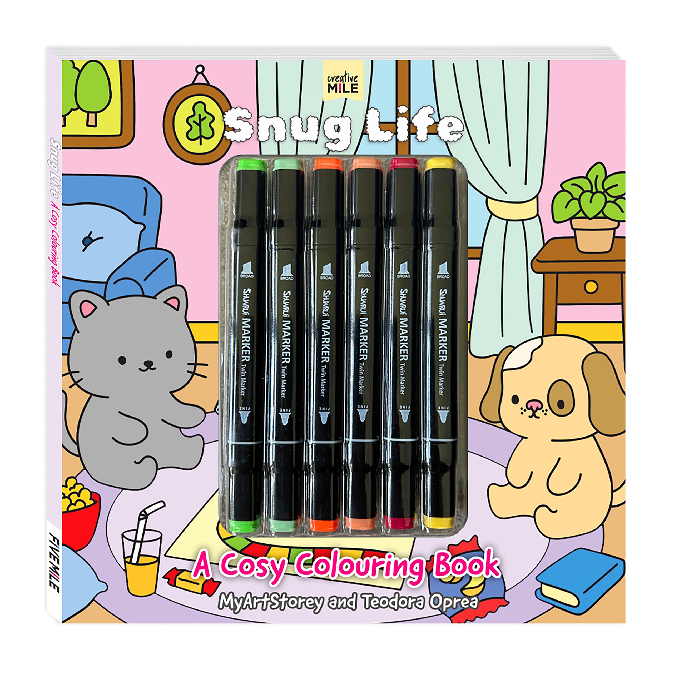 Snug Life: A Cosy Colouring Book and Markers