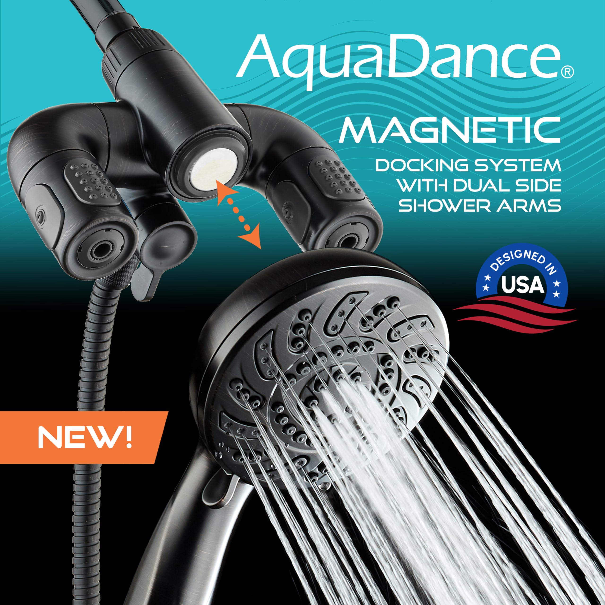 Snapklik.com : Aquadance High Pressure 156 Setting 14 Zone Shower Head ...