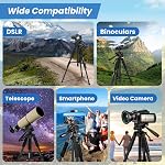 Tripod-60-0Camera Tripode,Aluminium professionnel Trépode de voyage léger pour appareil photo/DSLR/téléphone cellulaire/caméscope/jumelles/Microscope