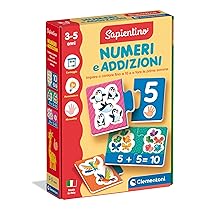 Clementoni Sapientino – Numeri e Addizioni, Gioco Educativo Bambini 3-5 Anni, Puzzle per Riconoscere Le Cifre e Imparare a Contare, Made in Italy, Lingua Italiana, 16840