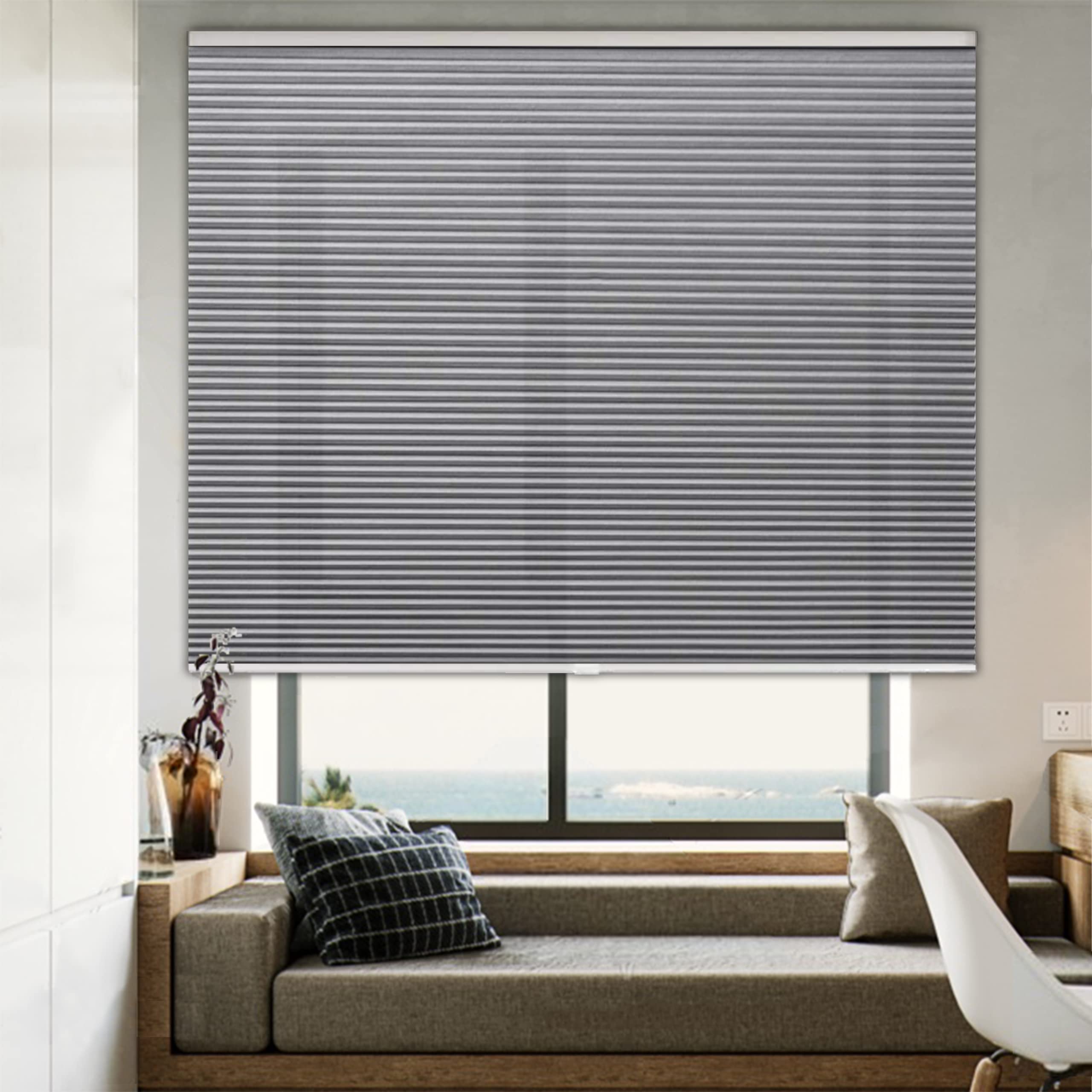 Light Filtering Cordless Cellular Shades, Cellular Blinds, Cordless Blinds, Shades and Blinds for Indoor Windows, Honeycomb Blinds for Windows, Pull Down Shades for Windows, Honeycomb Shades