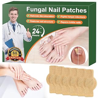 EASICUTI Fungal Nail Patches, 60 PCS Toenail Fungus Treatment Extra Strong, Overnight Nail Repair for Damaged Nails Restores Healthy Appearance of Discoloration, Ingrown & Thickening Toe Nails - Amazon product rated Grade A