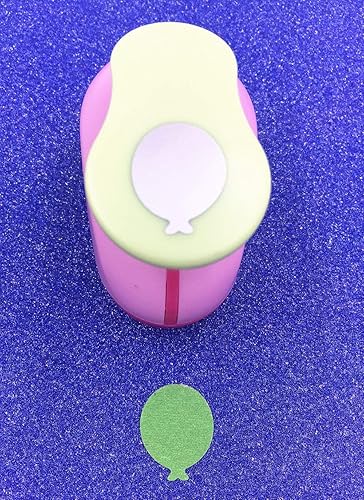 Miniatura 6 de TECH-P - Paquete de 3 perforadores de papel de prensa a mano, tarjeta de álbum de recortes, grabado para niños, perforadora de agujeros, globo y