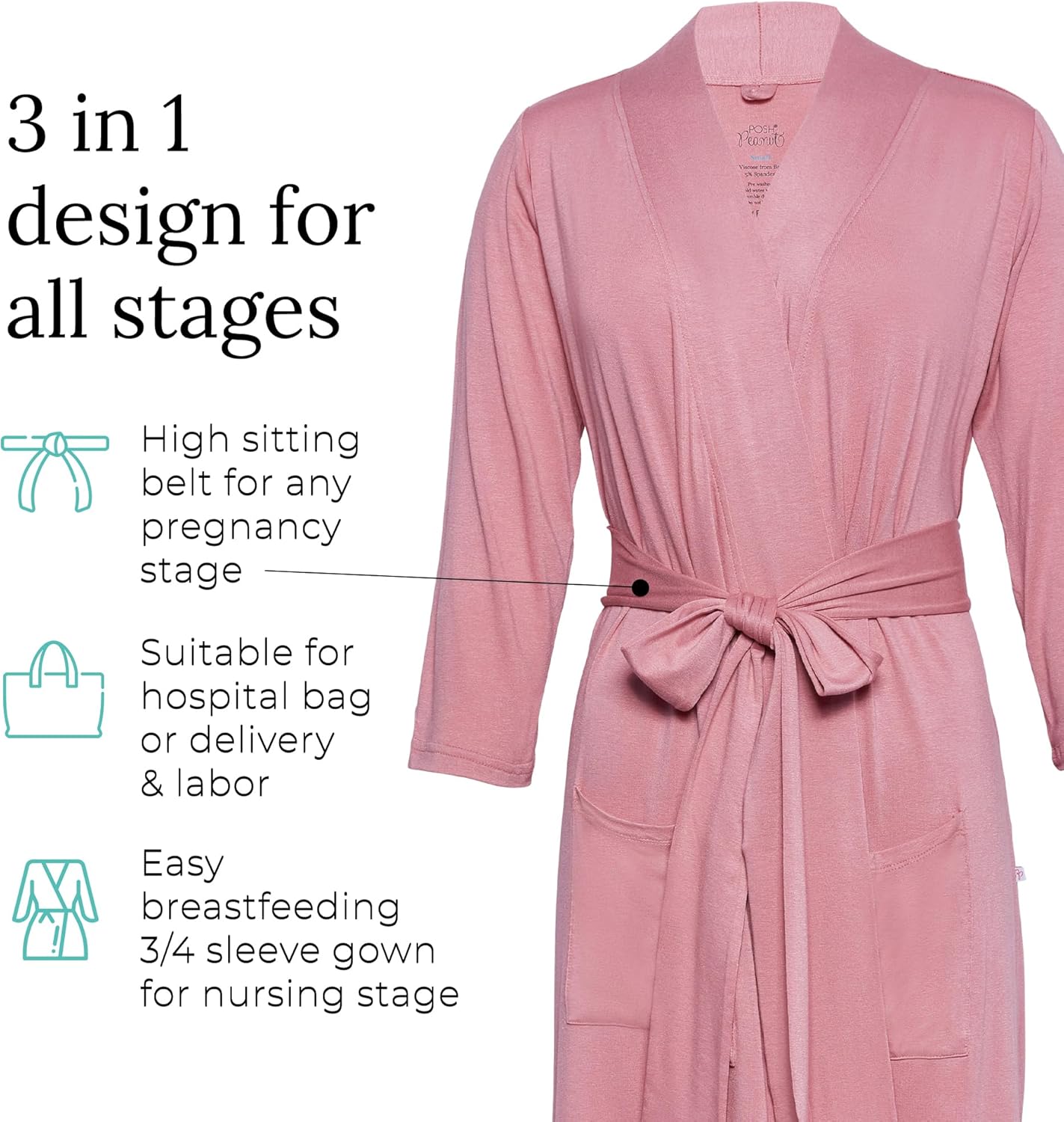 Posh Peanut Maternity Robe for Hospital Delivery Hungary Ubuy