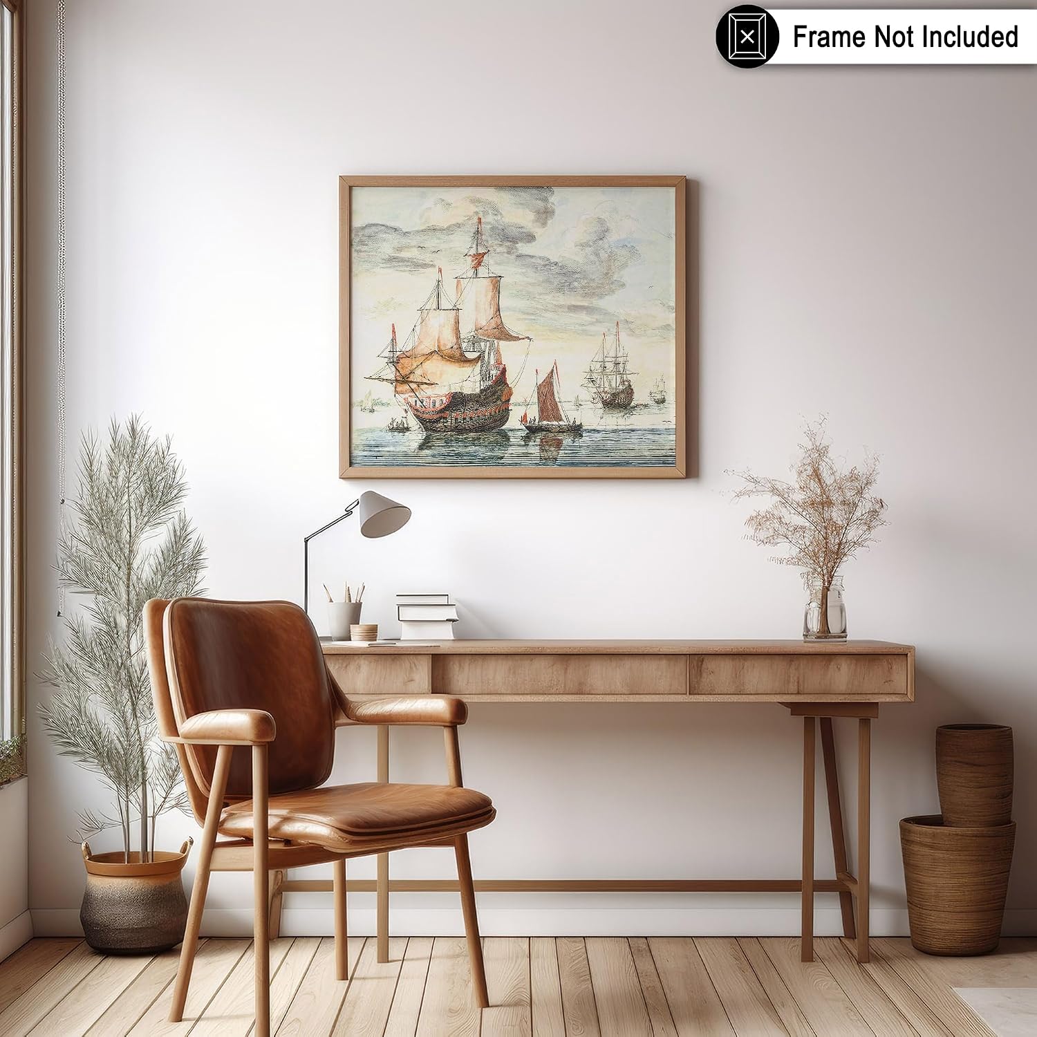 Poster Master Vintage Ship Poster - Retro Nautical Print - Sailboat Art - Expedition Art - Gift for Men & Women - Great Decor for Bedroom, Living Room, Ocean or Beach House - 8x10 UNFRAMED Wall Art