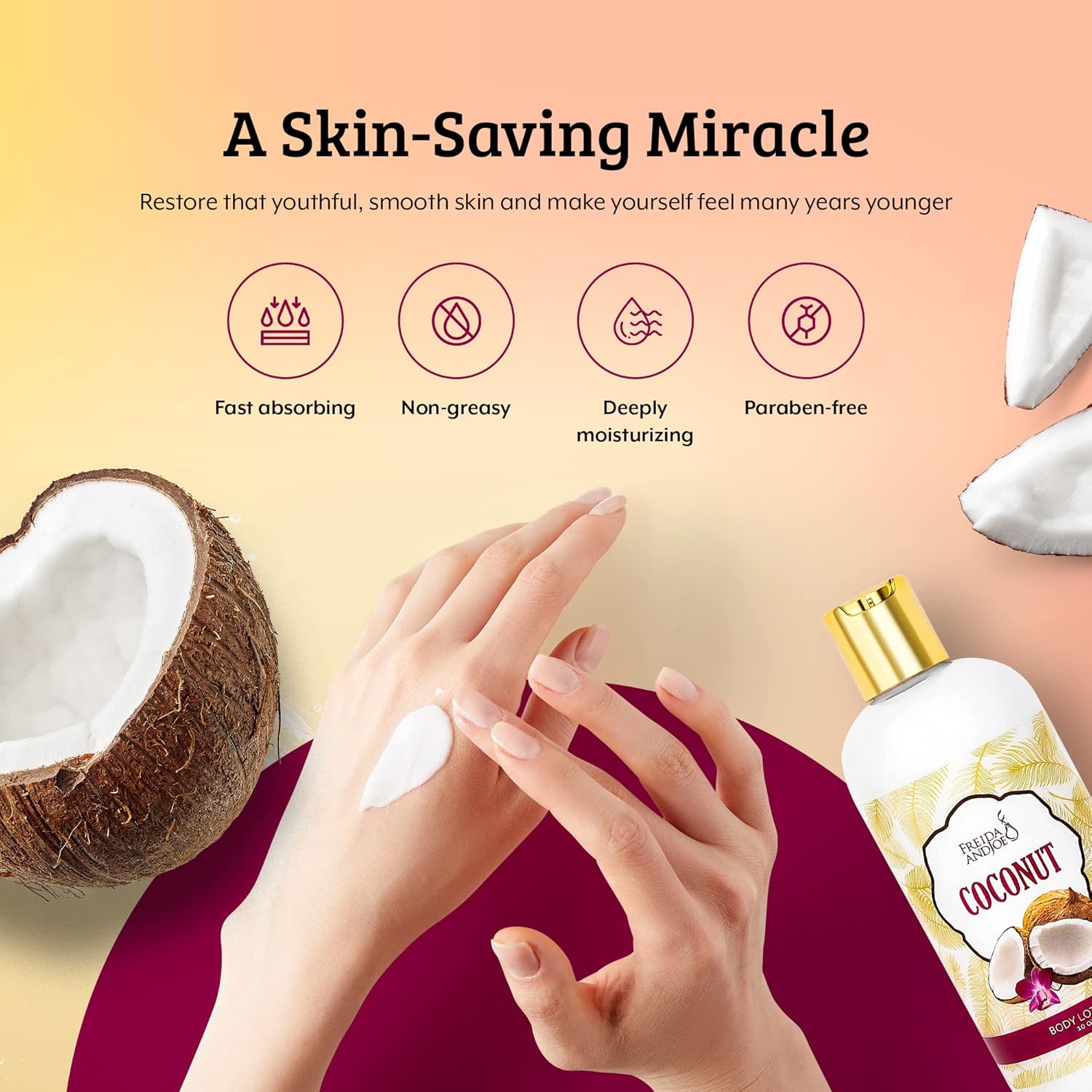 Home Spa Gift 10oz Deep Moisturizing Fragrance Body Lotion & 8 oz. Fine Fragrance Body Mist Set Luxury Self-Care Combo for Women and Girls (Coconut) – Mother's Day Gift for Mom - Image 7