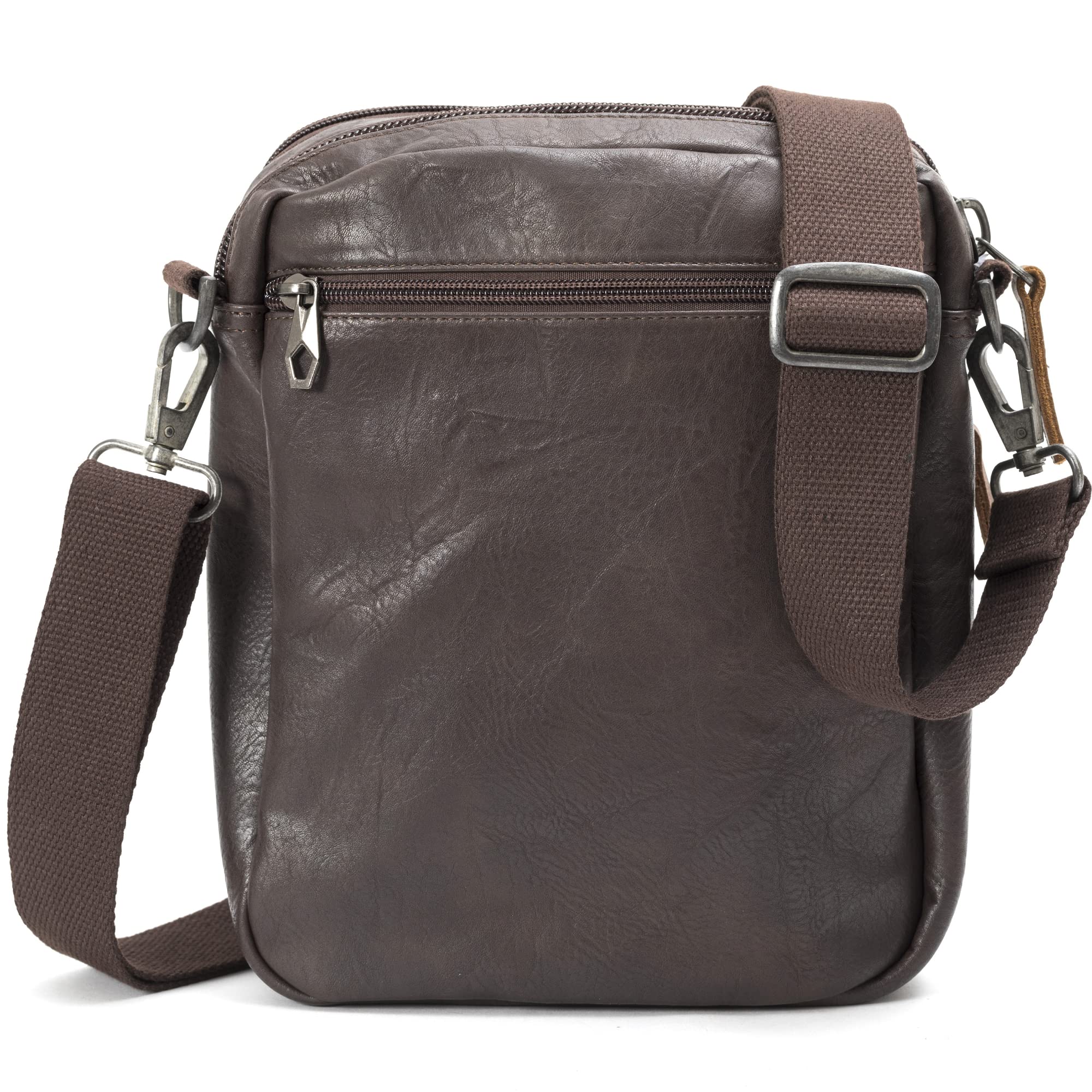 Avirex Borsello Uomo a Tracolla in Eco Pelle, Borsa a Tracolla Uomo Impermeabile con Tasche a Zip in Stile Militare, Collezione Buffalo BFL03