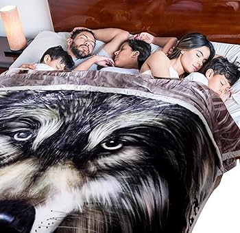Amazon.com: Thick Wolf Blanket Queen Size, San Marcos