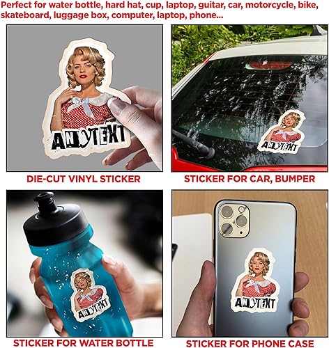 Miniatura 3 de Adhesivo retro personalizado con foto retro vintage, imagen y nombre, calcomanías de vinilo impermeables para laptop, botella de agua, autos, funda