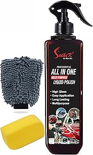 SidhiK Professional Car Care Cleaning Kit-(3 Product) of All in One Multipurpose High Gloss Liquid Polish(200ml) for Car, ...