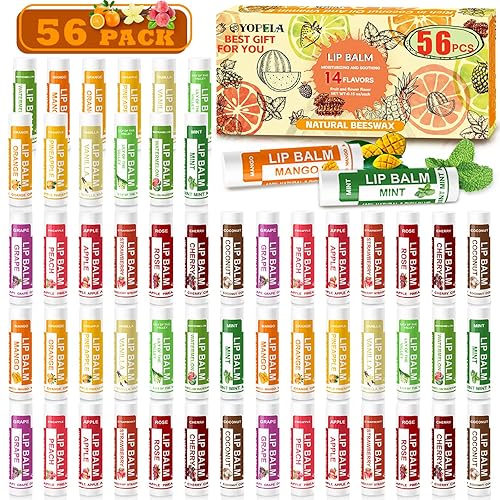 Miniatura 8 de Yopela Paquete de 221 bálsamo labial natural a granel con vitamina E y aceite de coco, hidratante, calmante y reparador de labios secos y