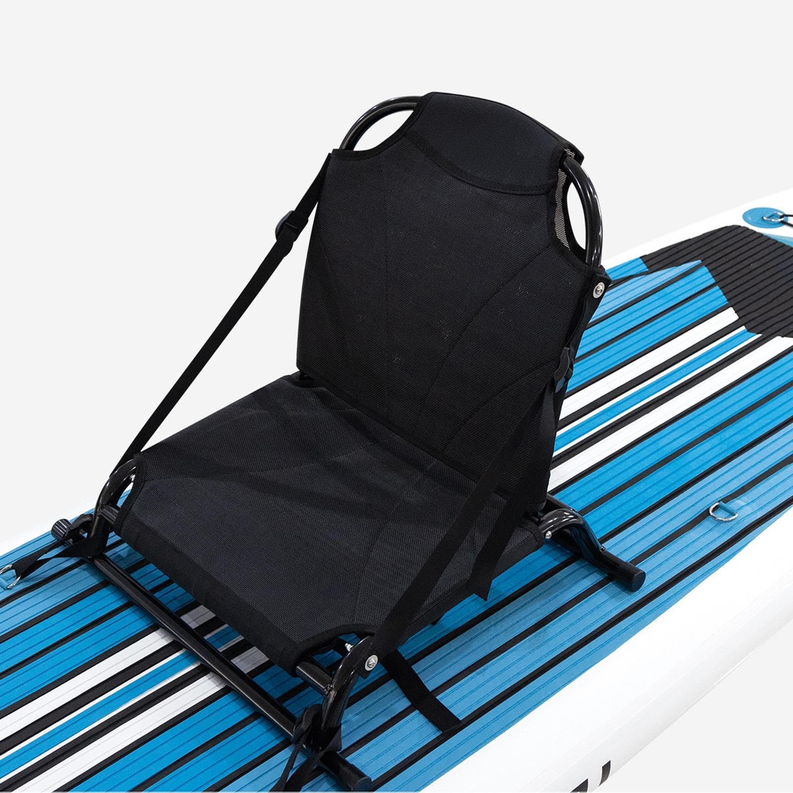Fenteer Klapper Kajaksitz mit Aluminiumrohr und Maschentuch im Rückenlehne mit Einstellbarer Gurte Kanusitz für Kajakfahren Rafting