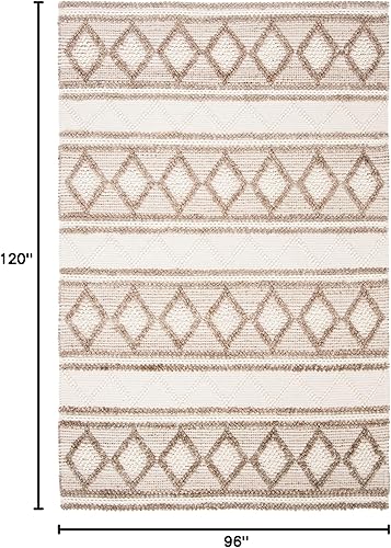 Miniatura 8 de SAFAVIEH Natural Fiber Collection - Alfombra de área de 9 x 12 pies, beige y marfil, hecha a mano marroquí bohemio tribal yute y lana, ideal para