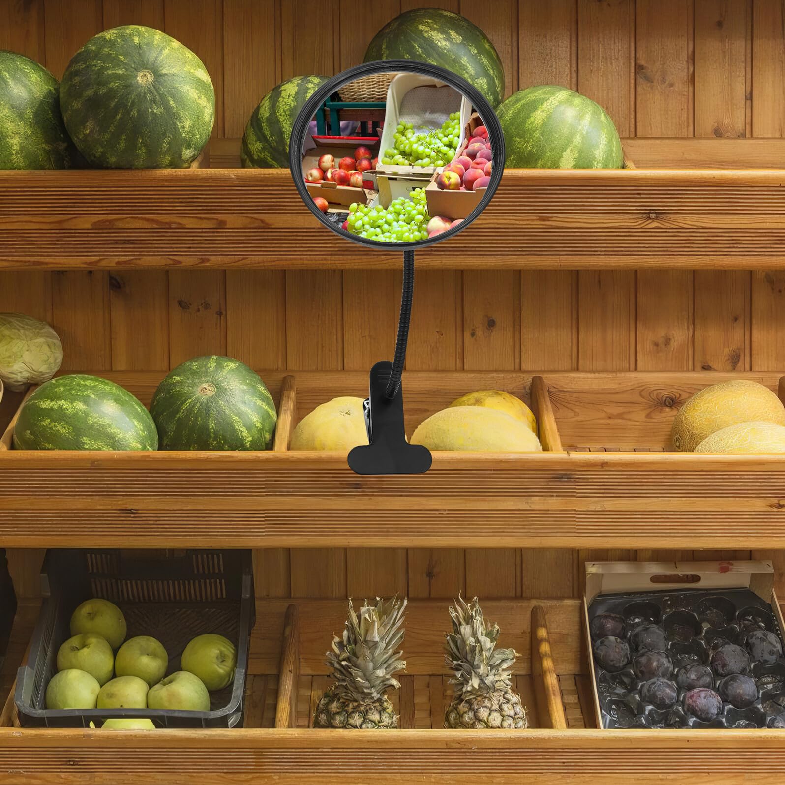 Supermarket Convex Safety Mirror Wide Angle Adjustable Blind Spot Inspection for Grocery Warehouse School Parking Corner Surveillance