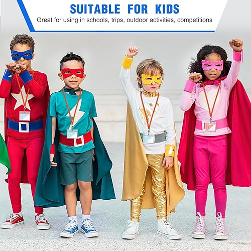 Vista 21 de Paquete de 50 cordones negros a granel para portatarjetas de identificación, plano duradero con gancho giratorio y clip para insignia