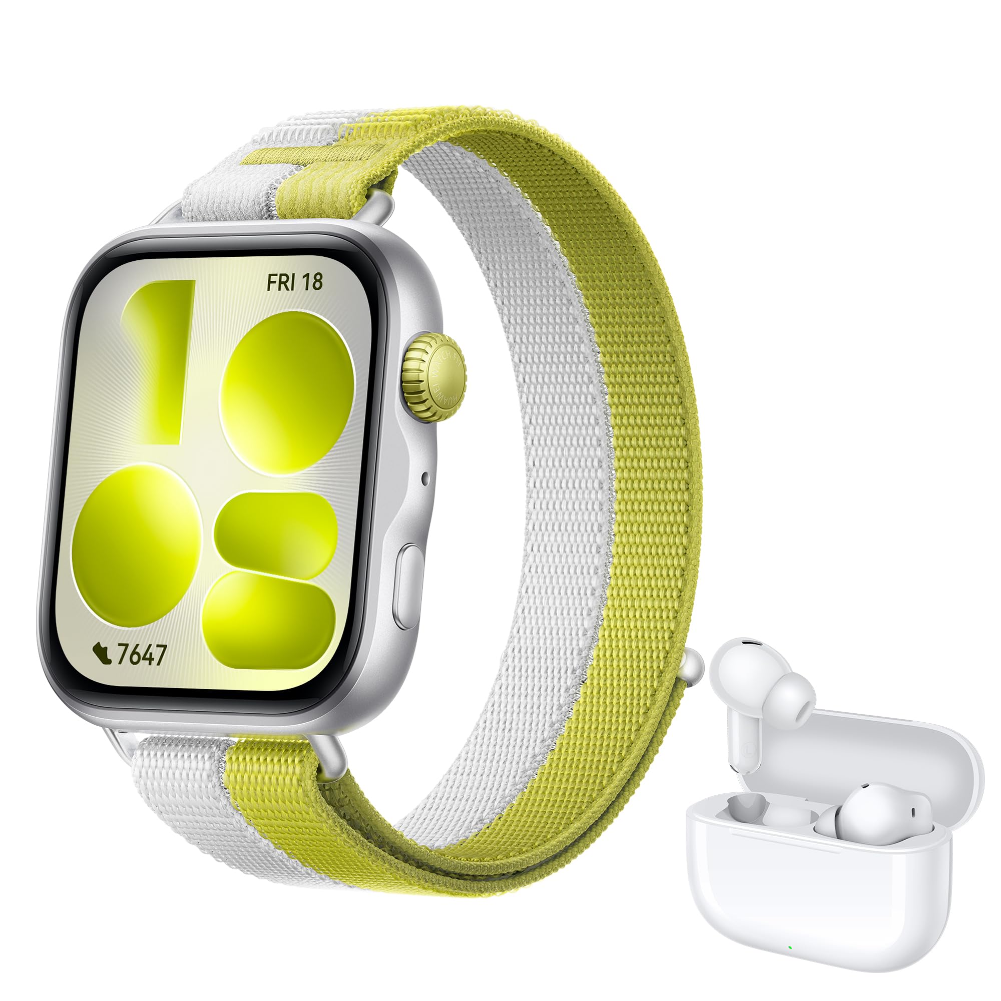 HUAWEI WATCH FIT 5 Argento+FreeBuds SE 4 Bianco, Schermo AMOLED HD da 1,82", Design Raffinato, Pagamento NFC, Rilevamento Cadute, Batteria a lunga durata, Monitoraggio della salute, 5 ATM