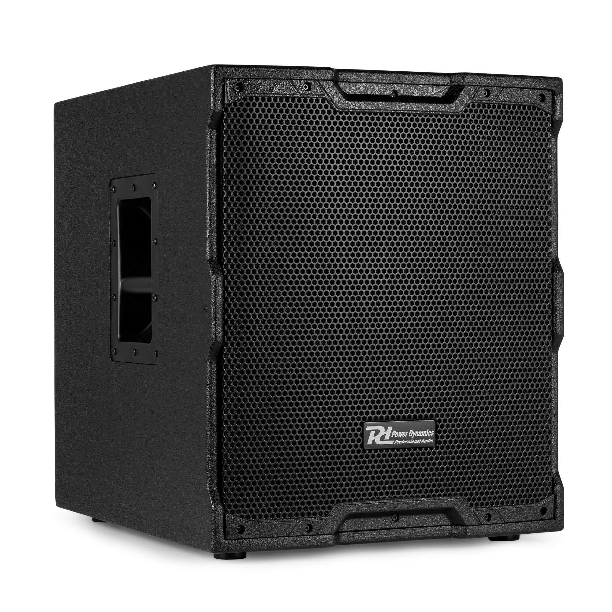Power Dynamics PDY215SA Aktiver Subwoofer 15" - 900W - PA Aktiv Bass Tieftöner für DJ, Party, Club, Kino & Veranstaltungen - Professionelle Bassbox mit Class-D Verstärker für PA Anlage aus Sperrholz