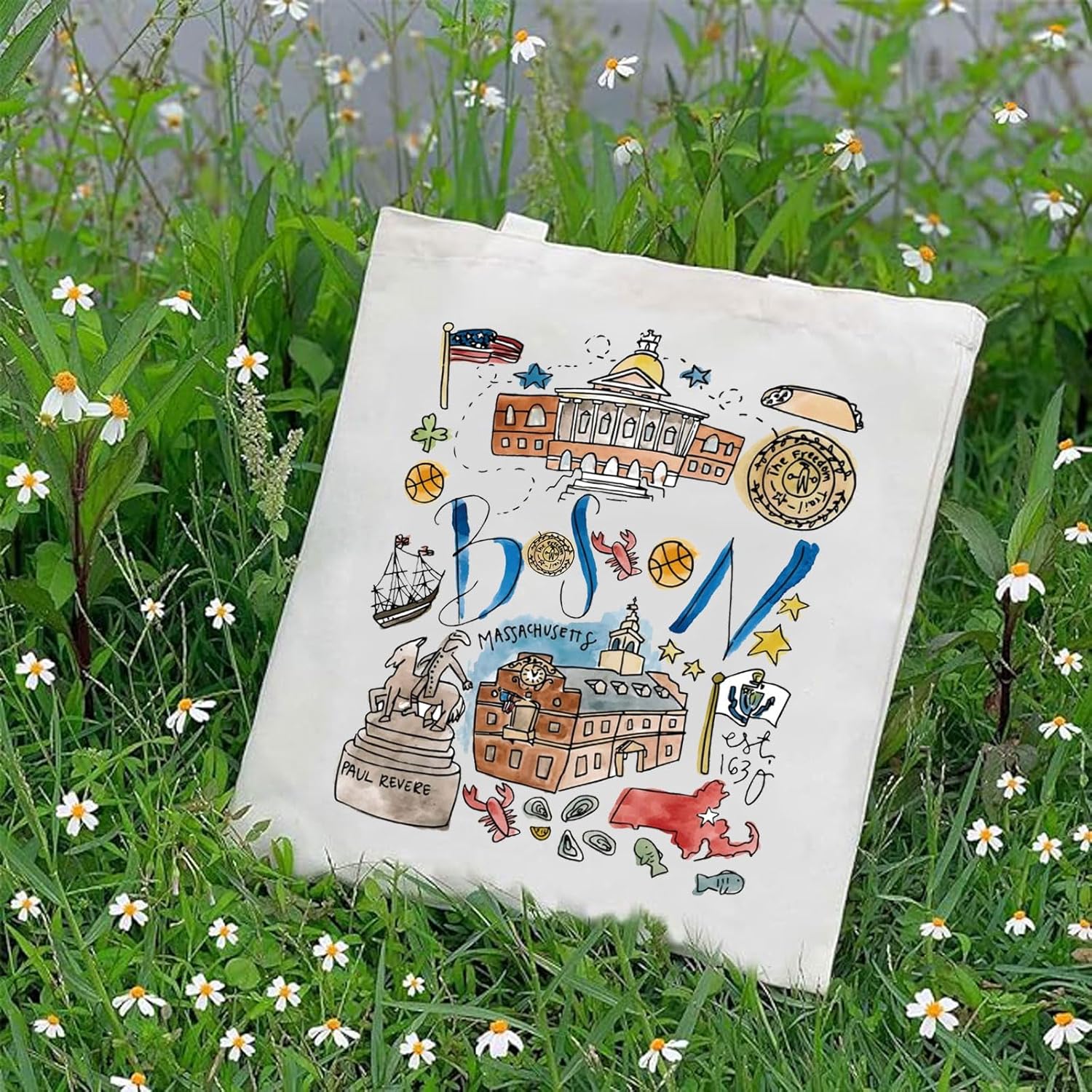 G2TUP Travel Tote Bag Travel Souvenir Gift Landmarks Shoulder Bag Travels Merchandise - Image 7