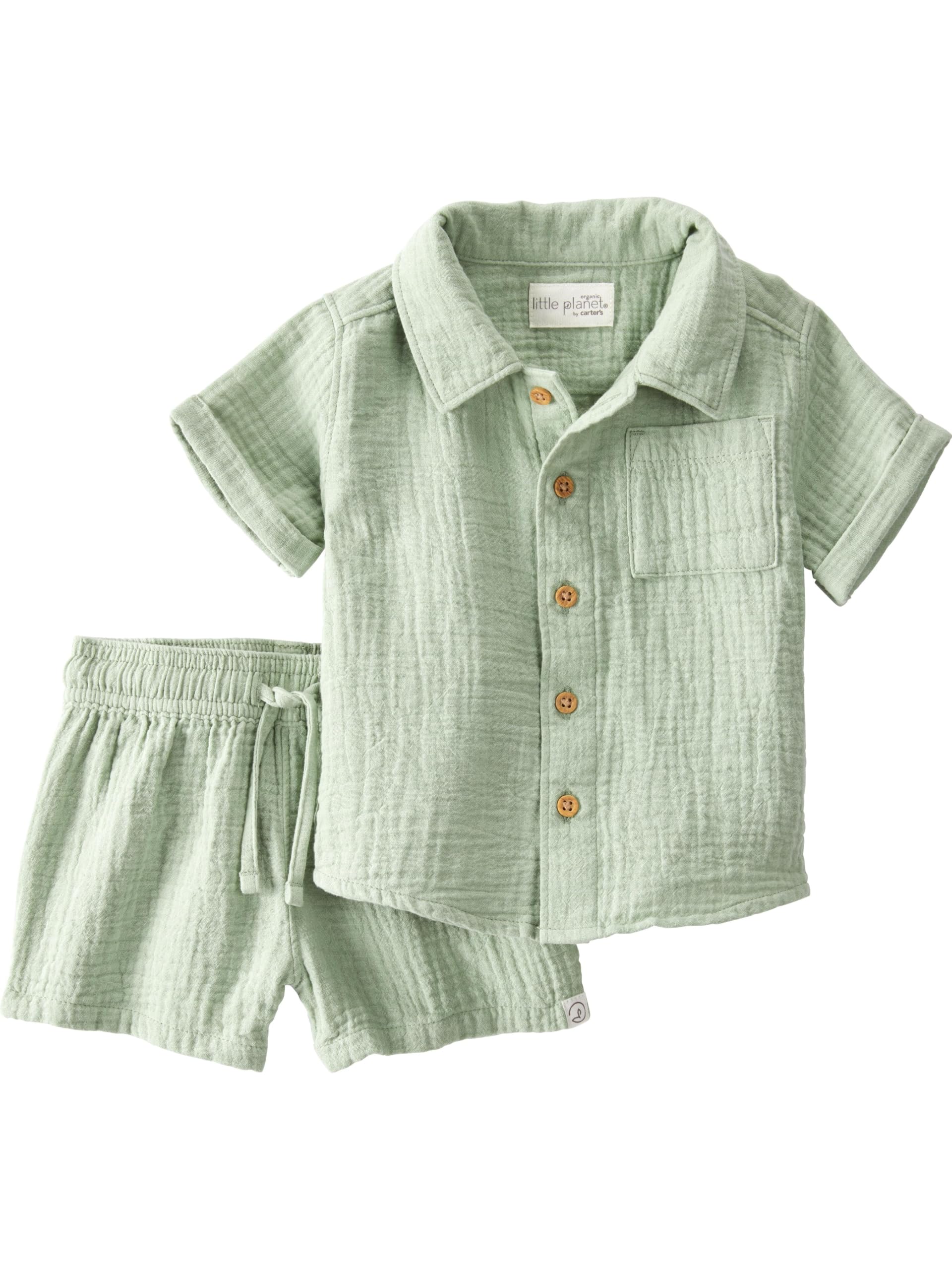 little planet by carter's Unisex Baby 2-piece Shorts Set Made With Organic Cotton