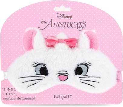 Mad Beauty Disney Aristocats Marie Sleep Mask | Pink Bow and Fur | Great Novelty Gift for Women, Adults, and Kids | Comfortable and Washable | Adorable and Fun Sleep Accessory
