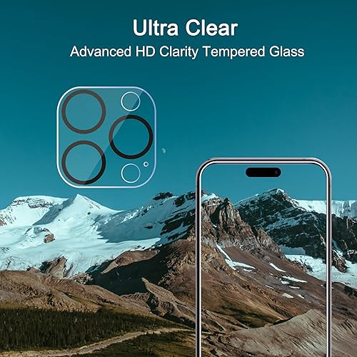 Miniatura 4 de Ailun Paquete de 3 protectores de lente de cámara para iPhone 15 Pro de 6.1 pulgadas y iPhone 15 Pro Max de 6.7 pulgadas, vidrio templado, dureza