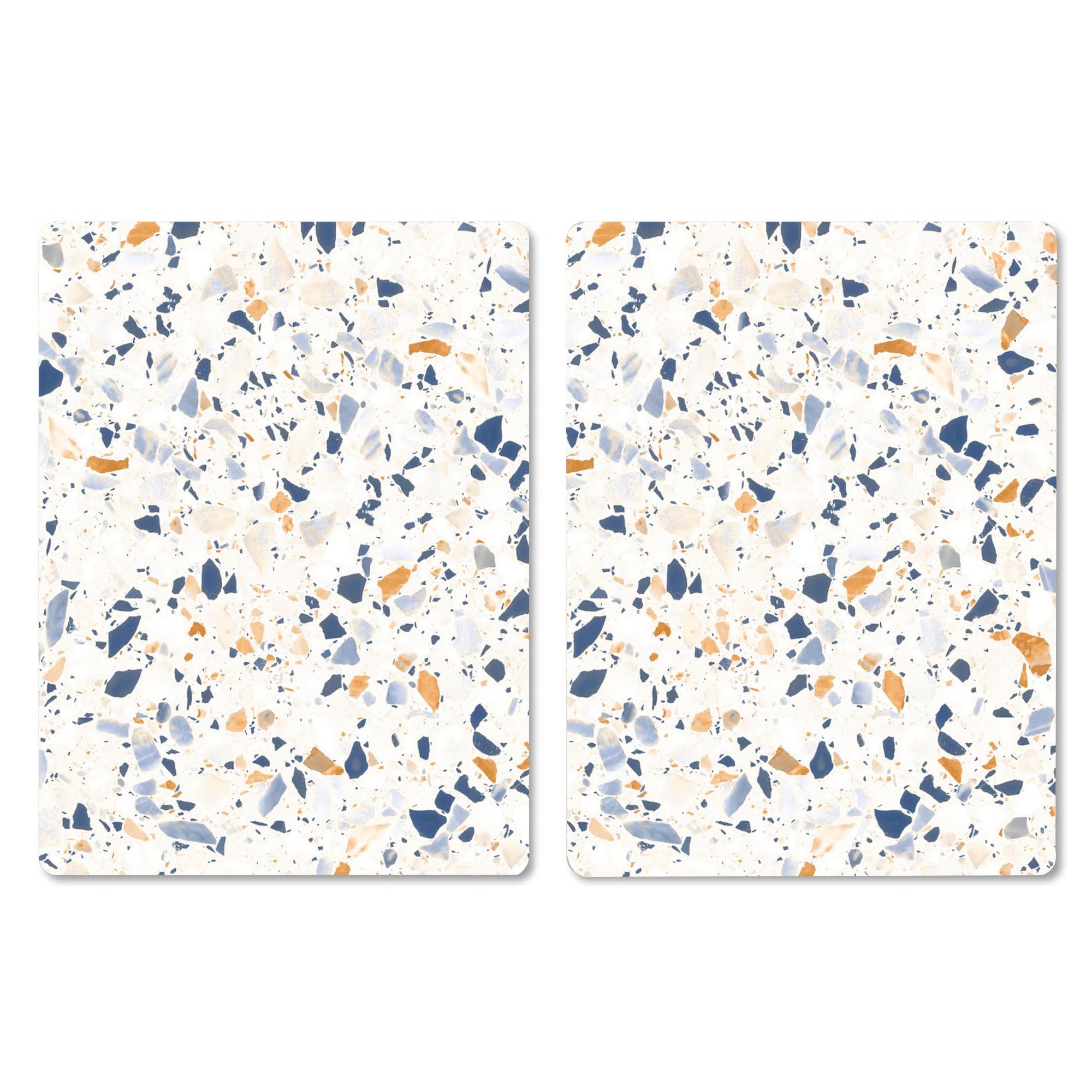Pagnanno Hob Covers Chopping Board Pack of 2 - Versatile Kitchen Board Glass Worktop Savers - Heat Resistant Sink Boards, Worktop Protectors - Marble Effect Grey (Design 19, 50x40CM) — image 1