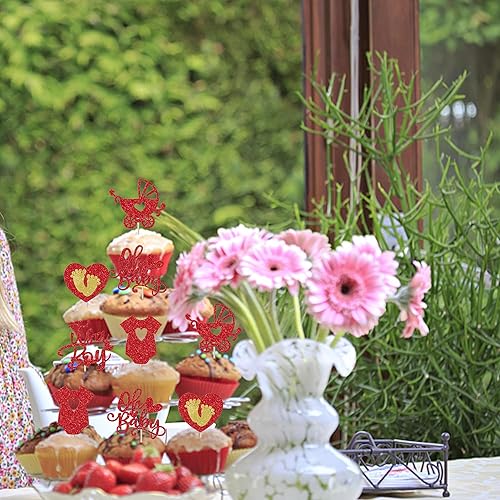 Miniatura 189 de Rsstarxi 36 Pack Happy Valentine's Day Cupcake Toppers Glitter Cupid Love Heart Lip Kiss Me Be Mine Cupcake Picks for Valentine's Day Theme Wedding