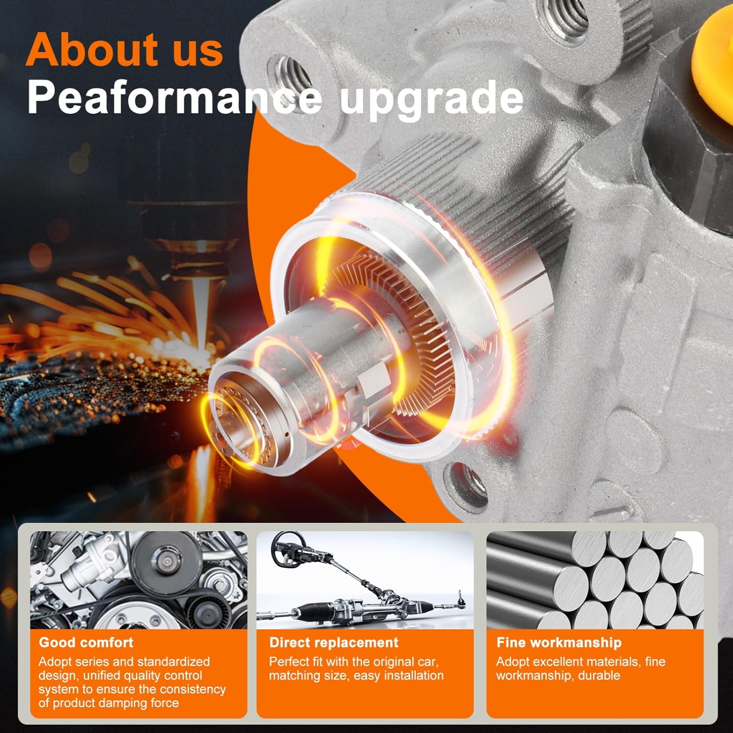 20-2206 Power Steering Pump Fits For for Chrysler for Town & Country 4door 3.3L LX 2008-2010 for Dodge for Avenger 4door 2.7L R/T 2010 for Dodge for Grand Caravan 4door 3.3L SE 2008-2010