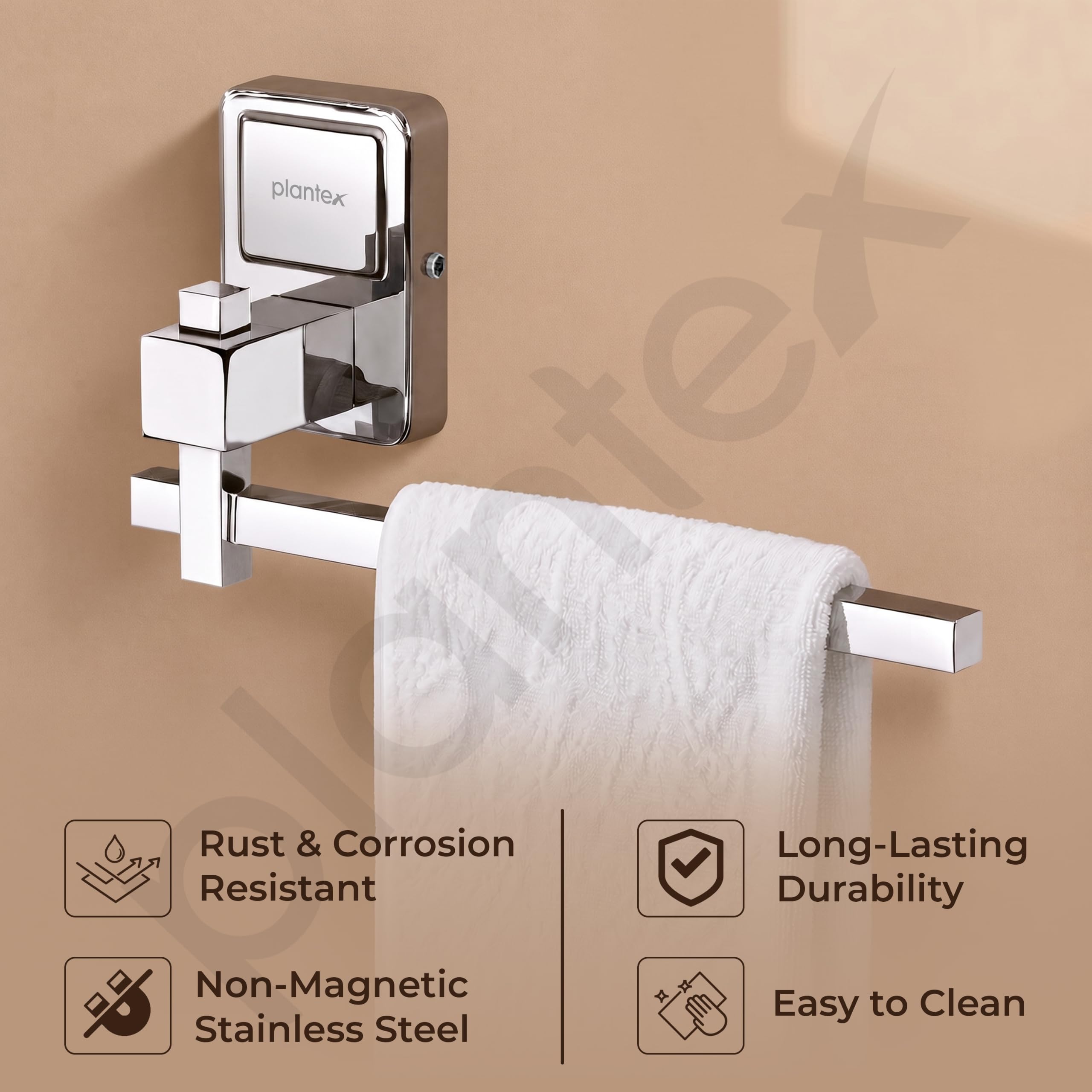 Plantex Darcy Stainless Steel Napkin Holder - Chrome Finish -7