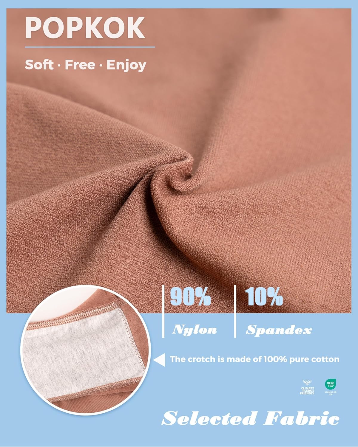 POPKOK Womens Boyshorts Panties Seamless Slip Shorts Anti Chafing Boxer Briefs 3 Pack - Image 4