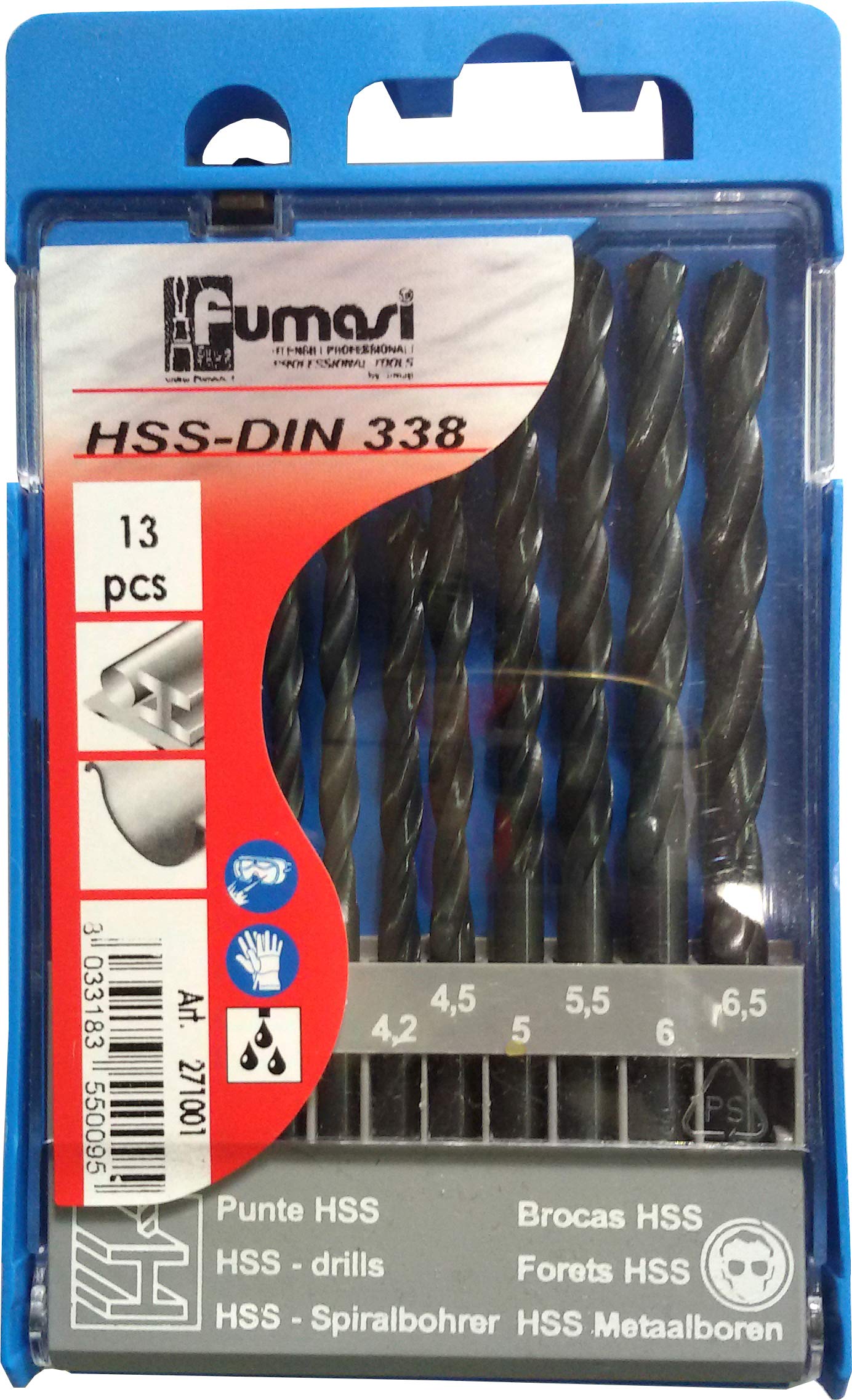 fumasi gimap fumasi 271001 Series 13 Pieces HSS Steel Bits