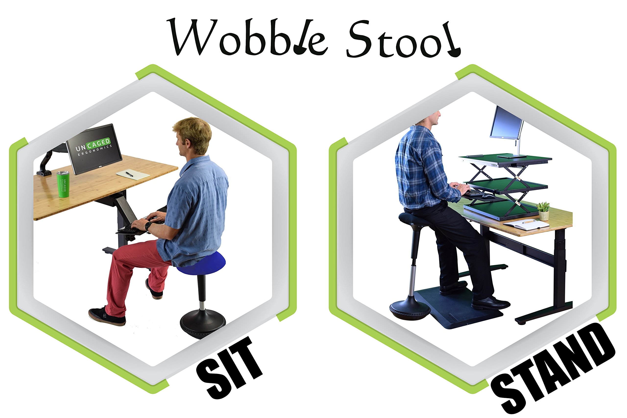 Buy Wobble Stool Standing Desk Chair Ergonomic Tall Adjustable Height