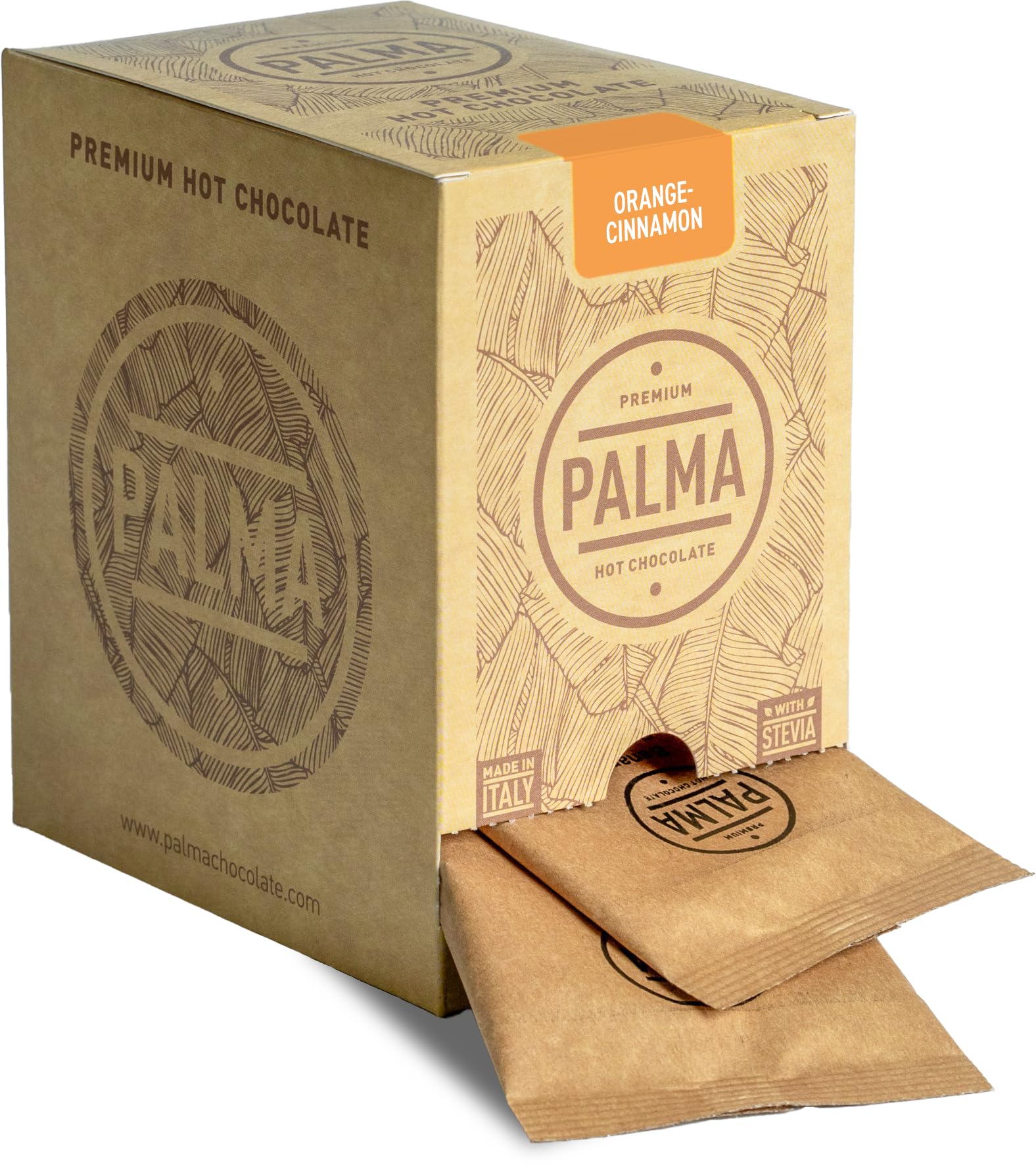 PALMA Italian Hot Chocolate Sachets - Orange-Cinnamon | 500g (20 Servings)