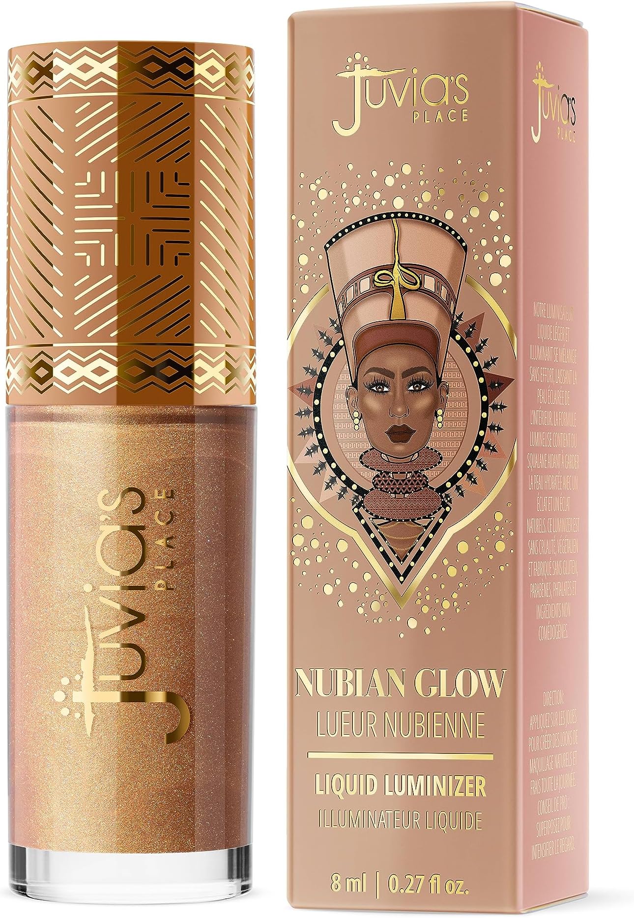 Nubian Glow Liquid Luminizer Nubian Gleam - Radiant Highlighter Makeup Glowy Tint Daily Dewy Luminous Beauty Creamy Bronzing Skincare Radiating Brightening Natural Shine Face & Cheeks
