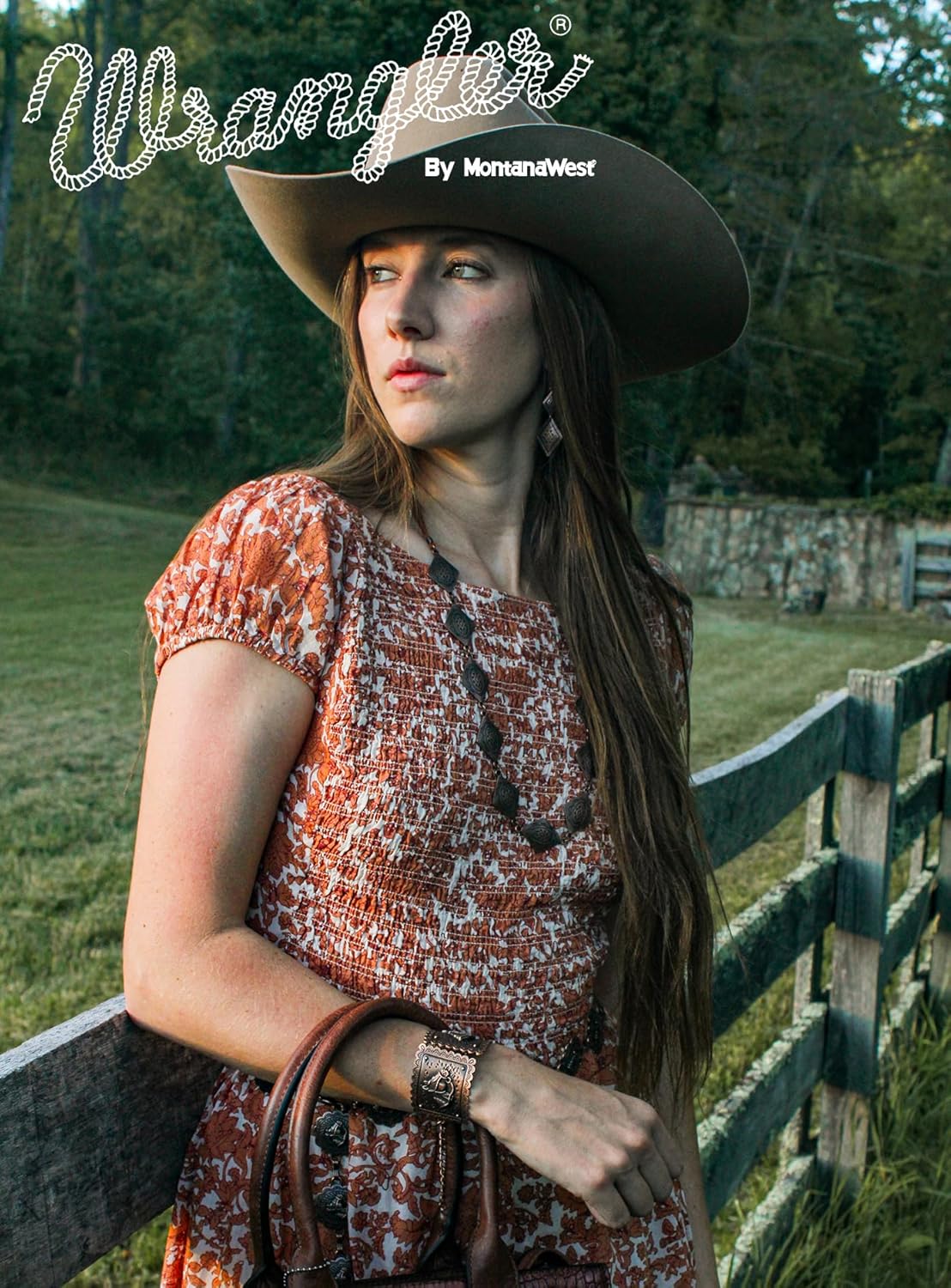 Wrangler Western Drop Dangle Earrings for Women Cowgirl Horseshoe Concho Dangling Country Rustic Jewelry - Image 3