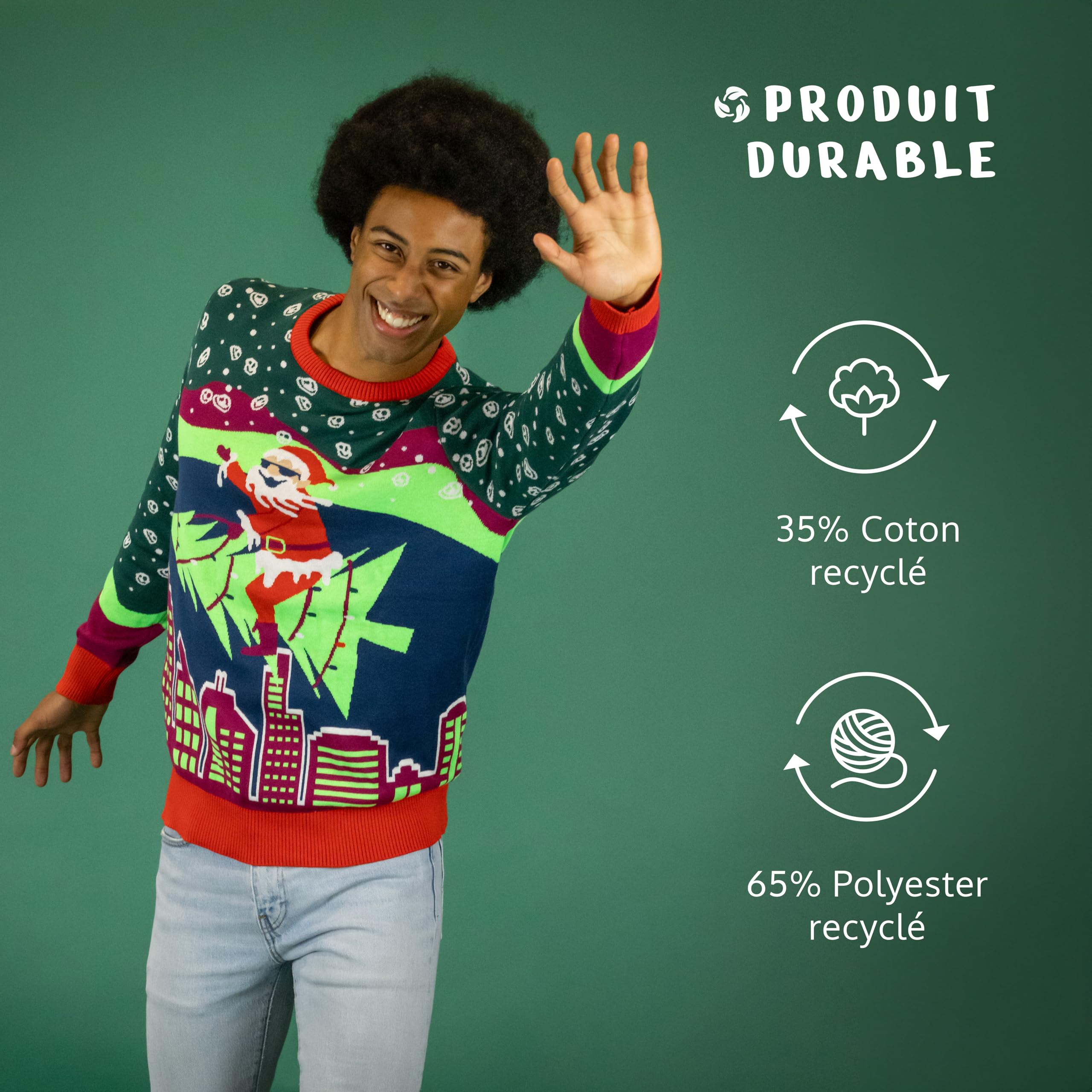 JAP Christmas - Pull de Noel - Pull Noel pour Femme et Homme - Pull Moche de Noel - Ivre