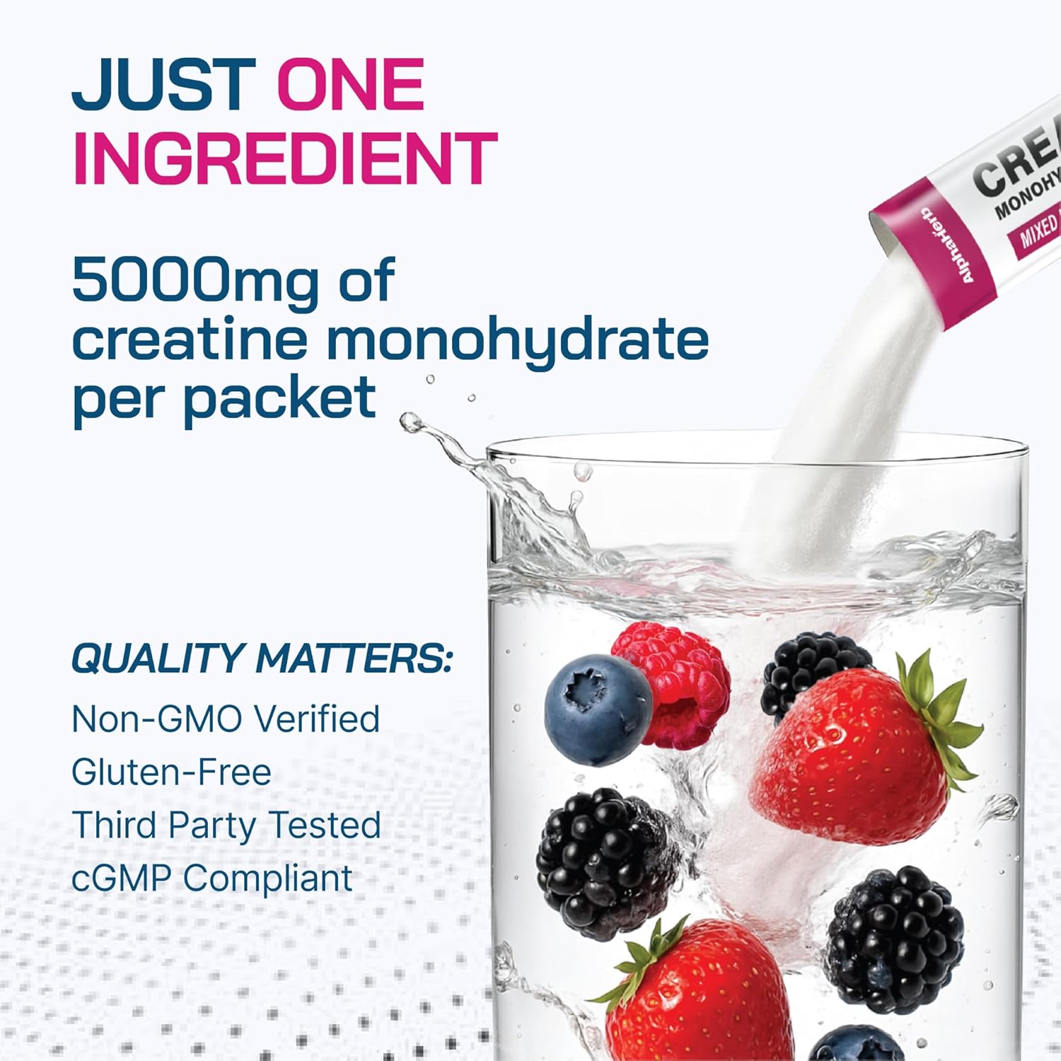 Creatine Monohydrate Powder – Creapure® German-Sourced, Mixed Berry Flavour, 30 Stick Creatine Packs, 5000mg Each | No Sugar, No Fillers, Gluten-Free - Image 4
